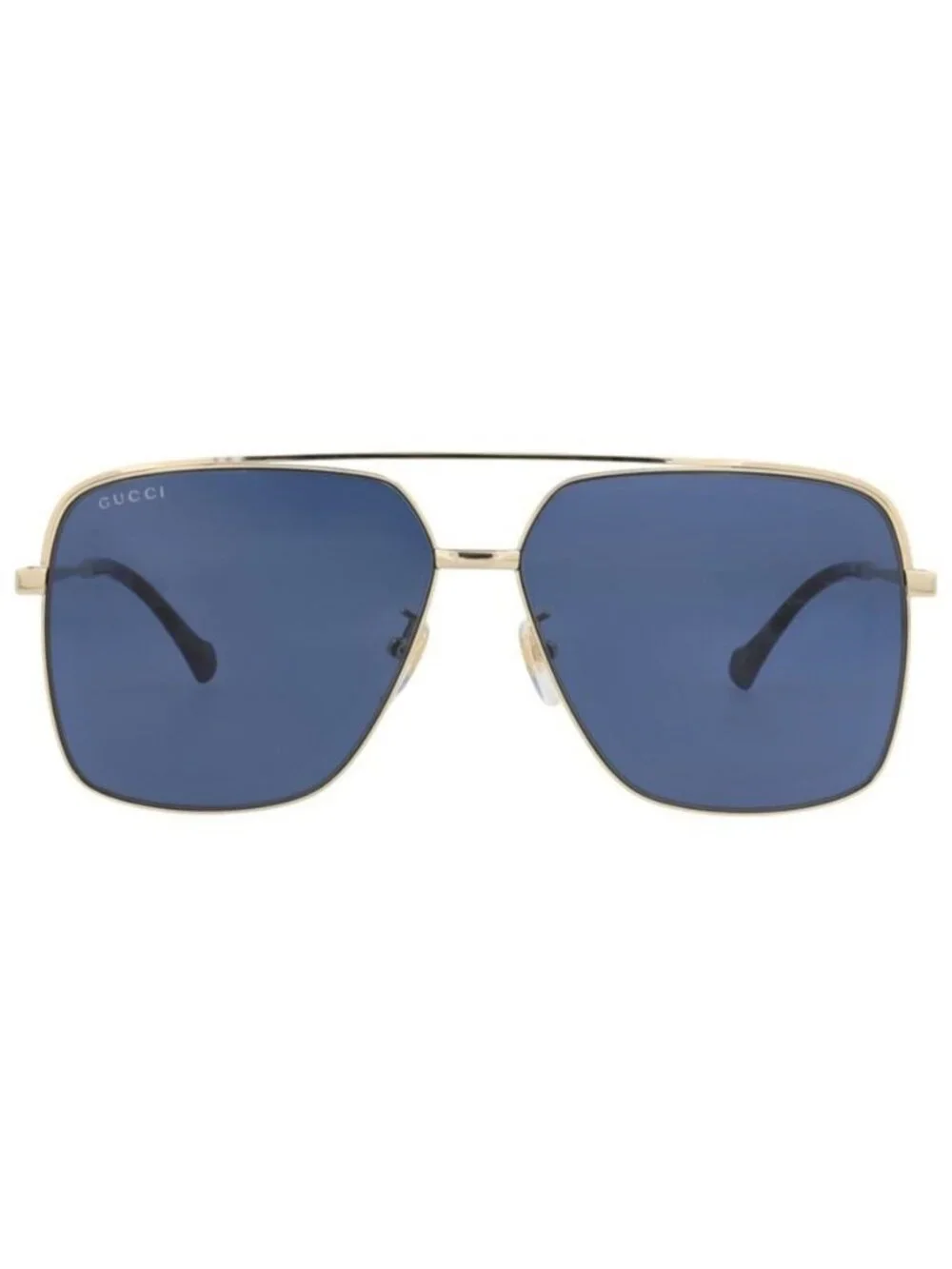 New Gucci Mens Aviator Gold Gold Blue Fashion Designer Sunglasses